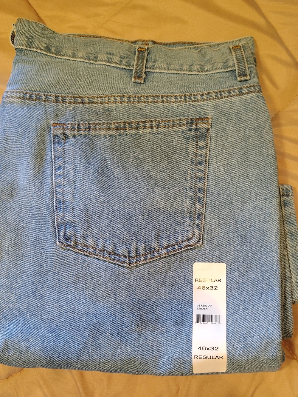 George Light Blue Straight Leg Men's Jeans 46x32